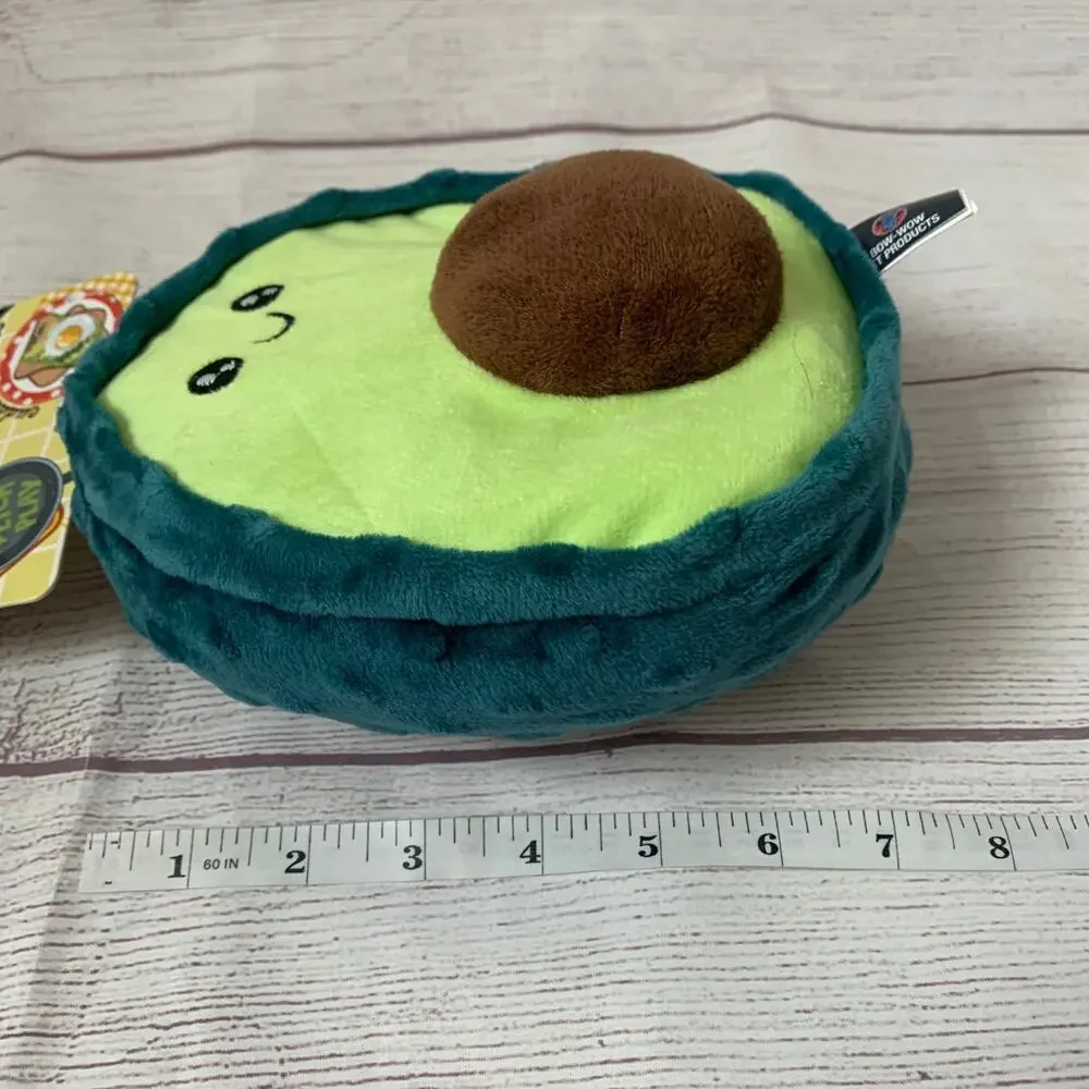 Avocado Dog Toy Avoca-Dog with Squeaker by Bow-Wow Pet Products Toss Fetch Play